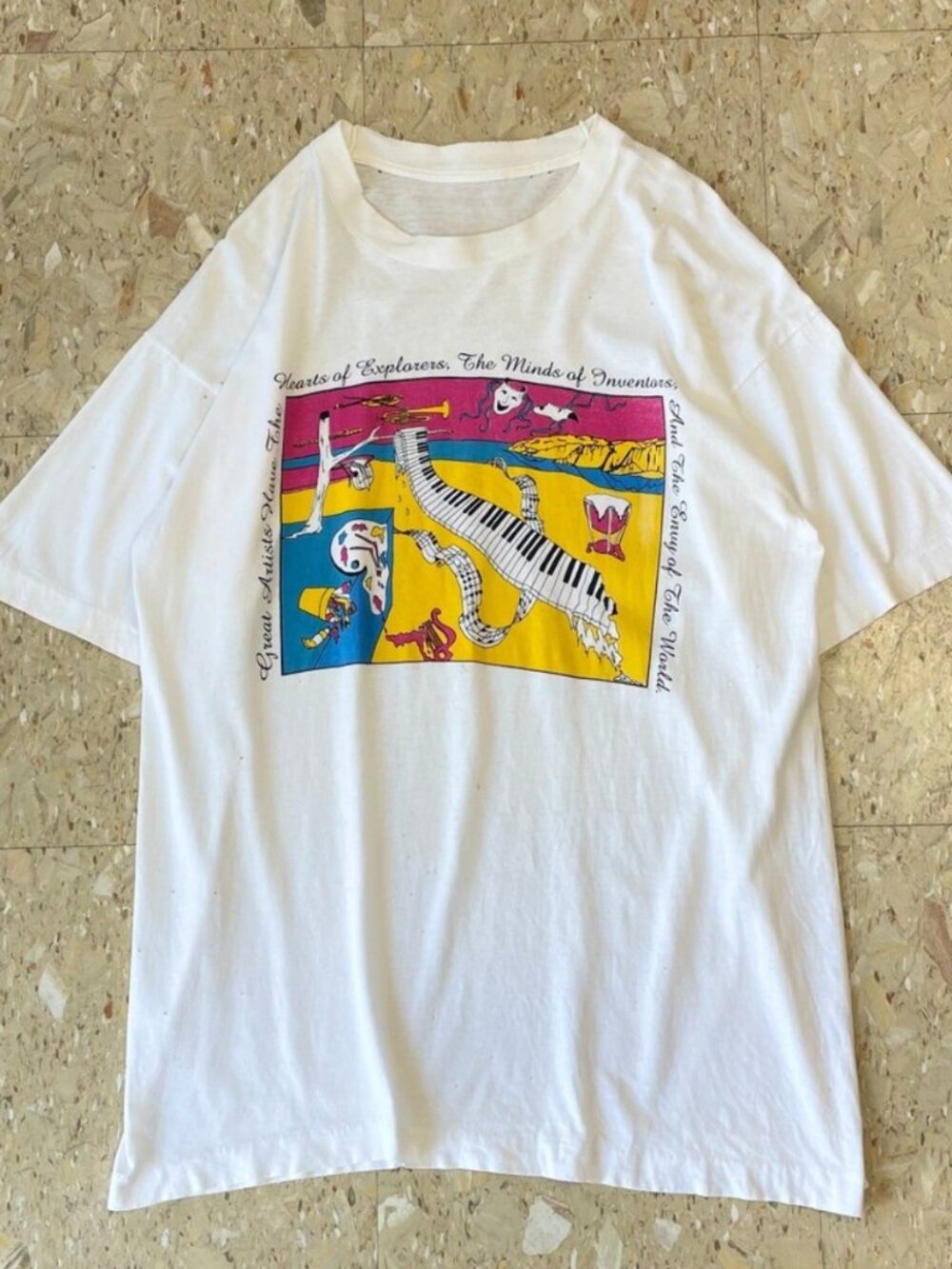 Hearts of Explorers Surreal Music Art Graphic Tee